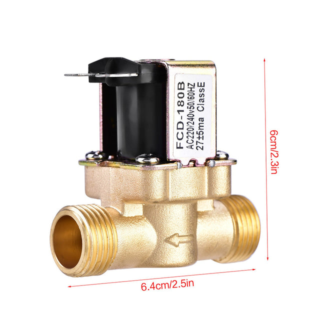 1/2" Ac 220V Normally Closed Electric Solenoid Valve For Solar Water Heater