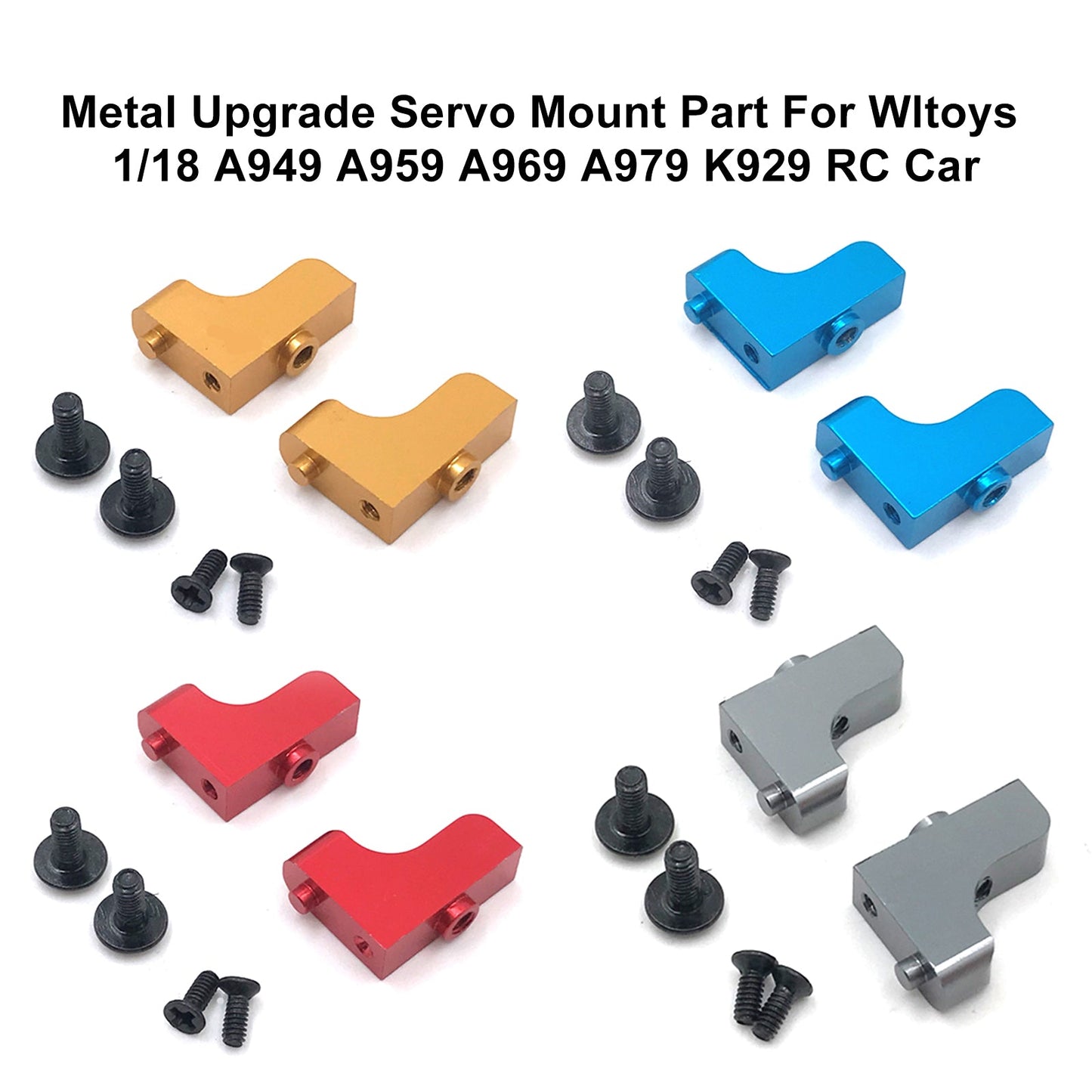 Metal Upgrade Servo Mount Part For Wltoys 1/18 A949 A959 A969 A979 K929 RC Car