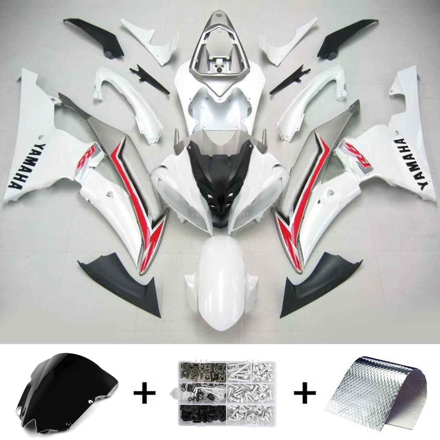 2008-2016 Yamaha YZF 600 R6 Amotopart Injection Fairing Kit Bodywork Plastic ABS #109