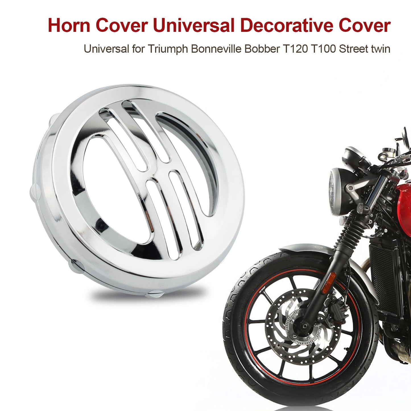 Horn Cover Universal Decorative Cover For bobber T120 T100 Street twin Black