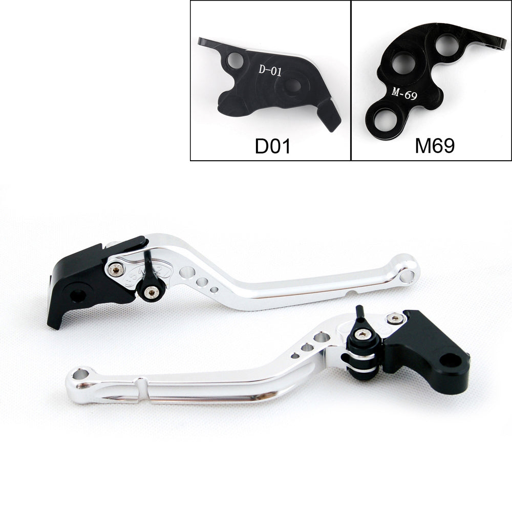 Long Brake Clutch Levers For KTM 990 SMR/SMT 2009-2013 (D01/M69) Black