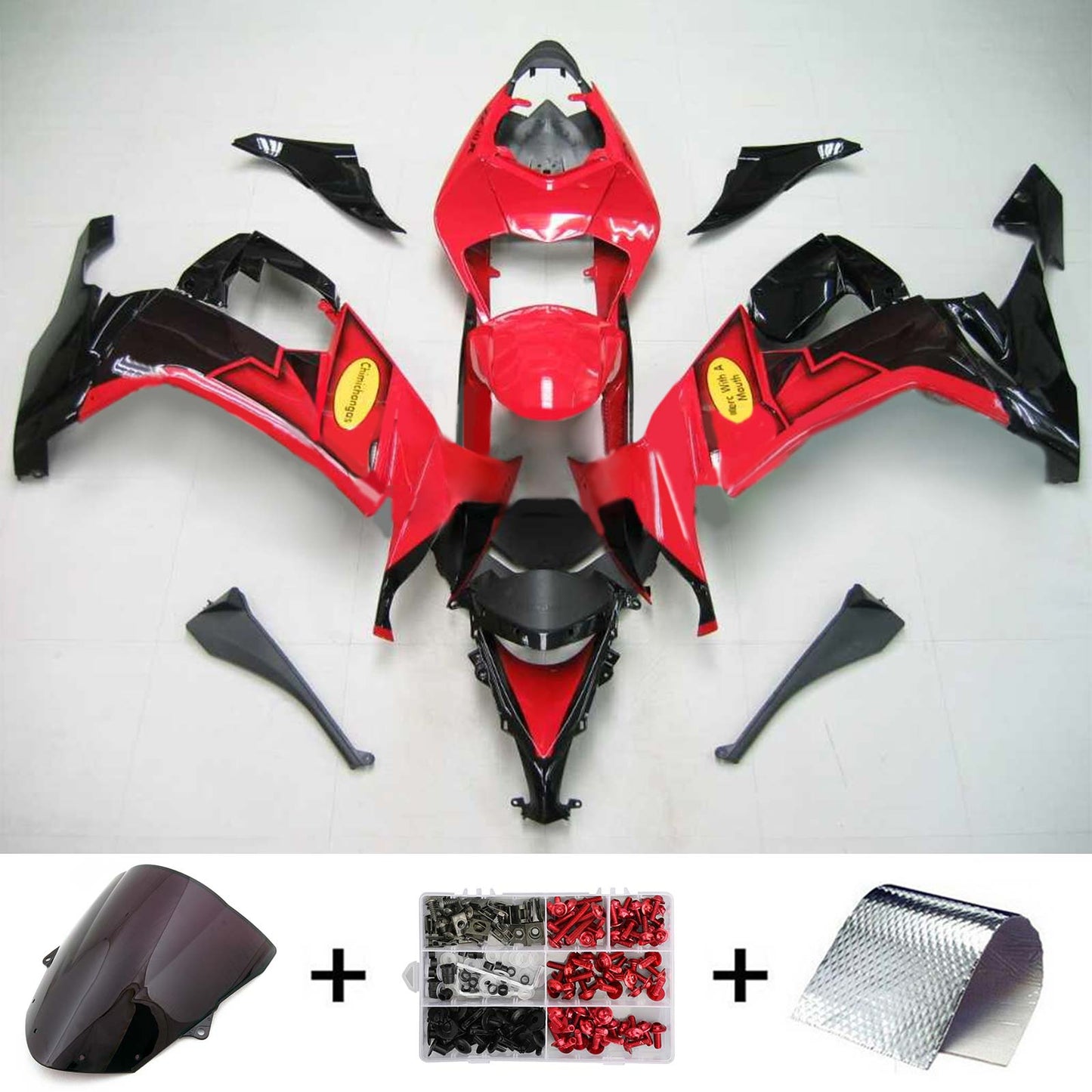 2008-2010 Kawasaki ZX10R Amotopart Injection Fairing Kit Bodywork Plastic ABS #111