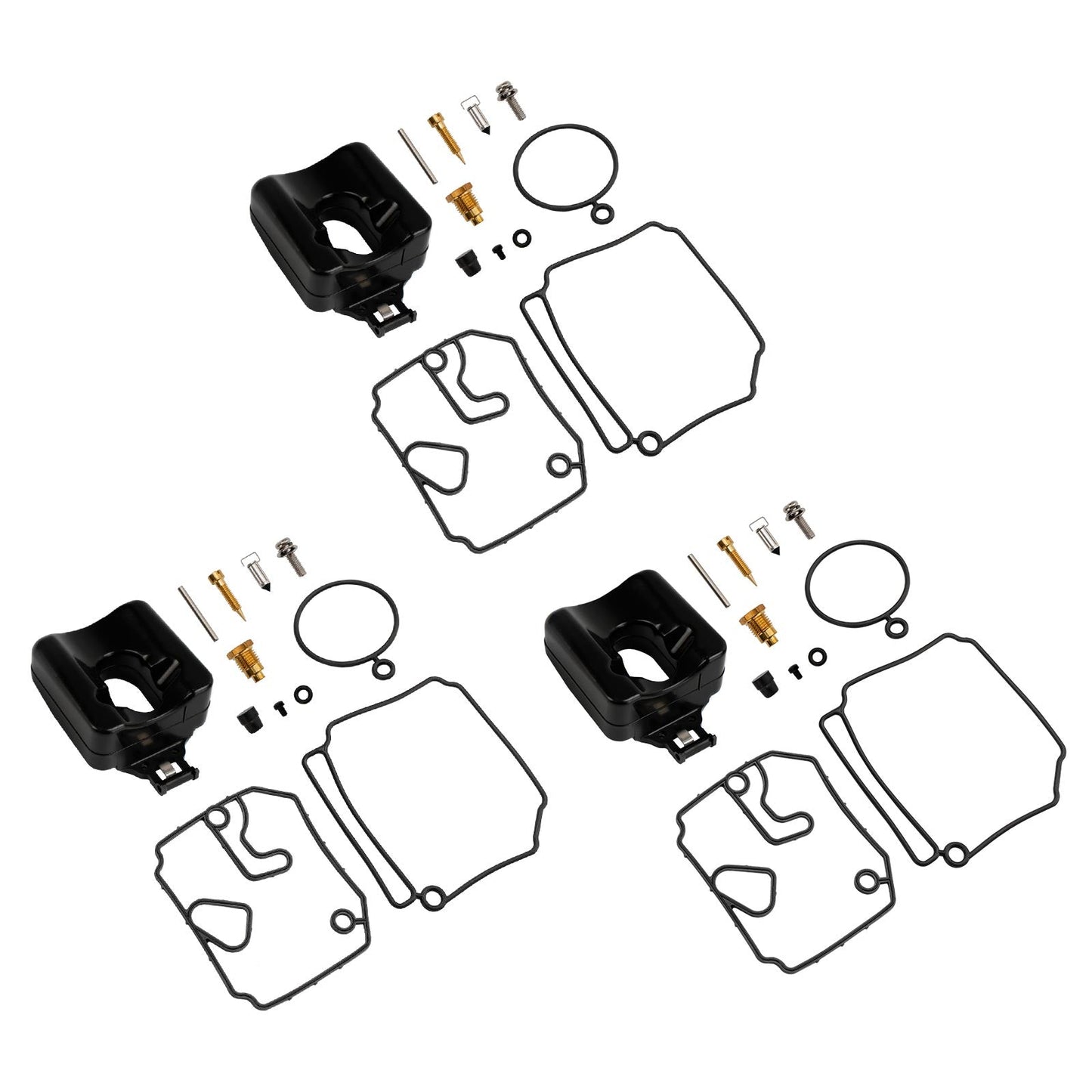 3X Carburetor Carb Rebuild Kit fit for Yamaha 2 Stroke 40HP 50HP Outboard Motor