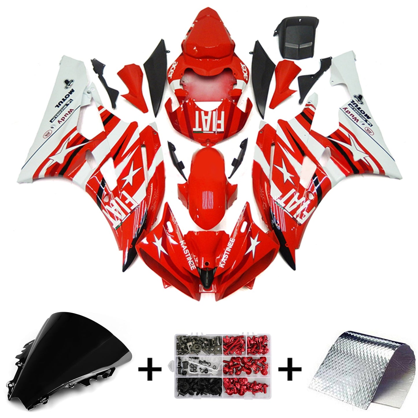 2006-2007 Yamaha YZF 600 R6 Fairing Kit Bodywork Plastic ABS