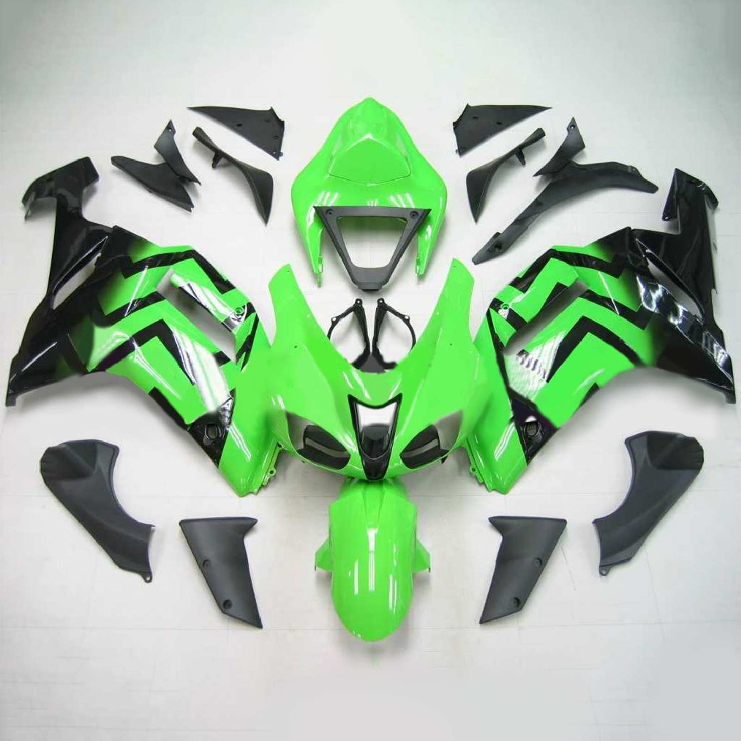 2007-2008 Kawasaki ZX6R 636 Amotopart Injection Fairing Kit Bodywork Plastic ABS #137