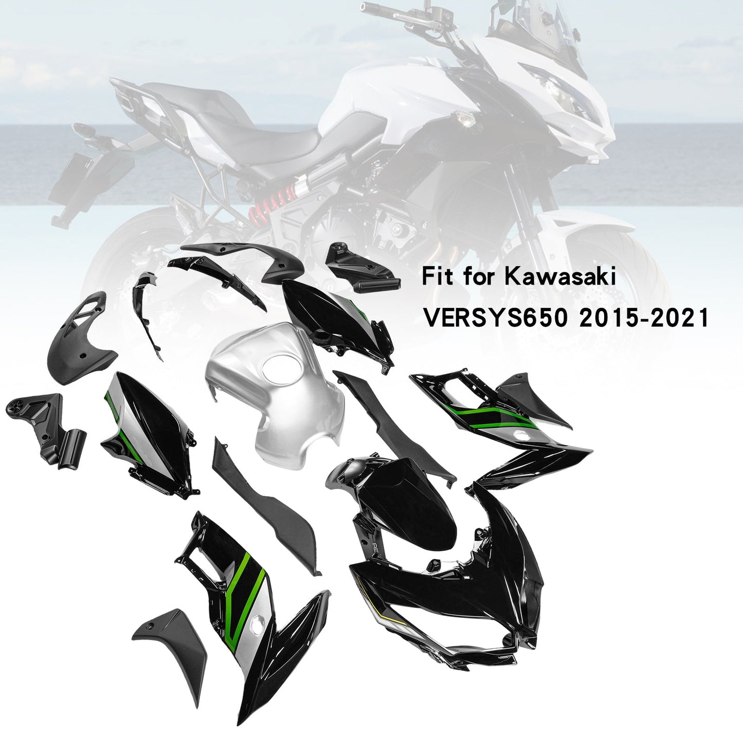 2015-2021 Kawasaki VERSYS650 Fairing Kit Bodywork Plastic ABS