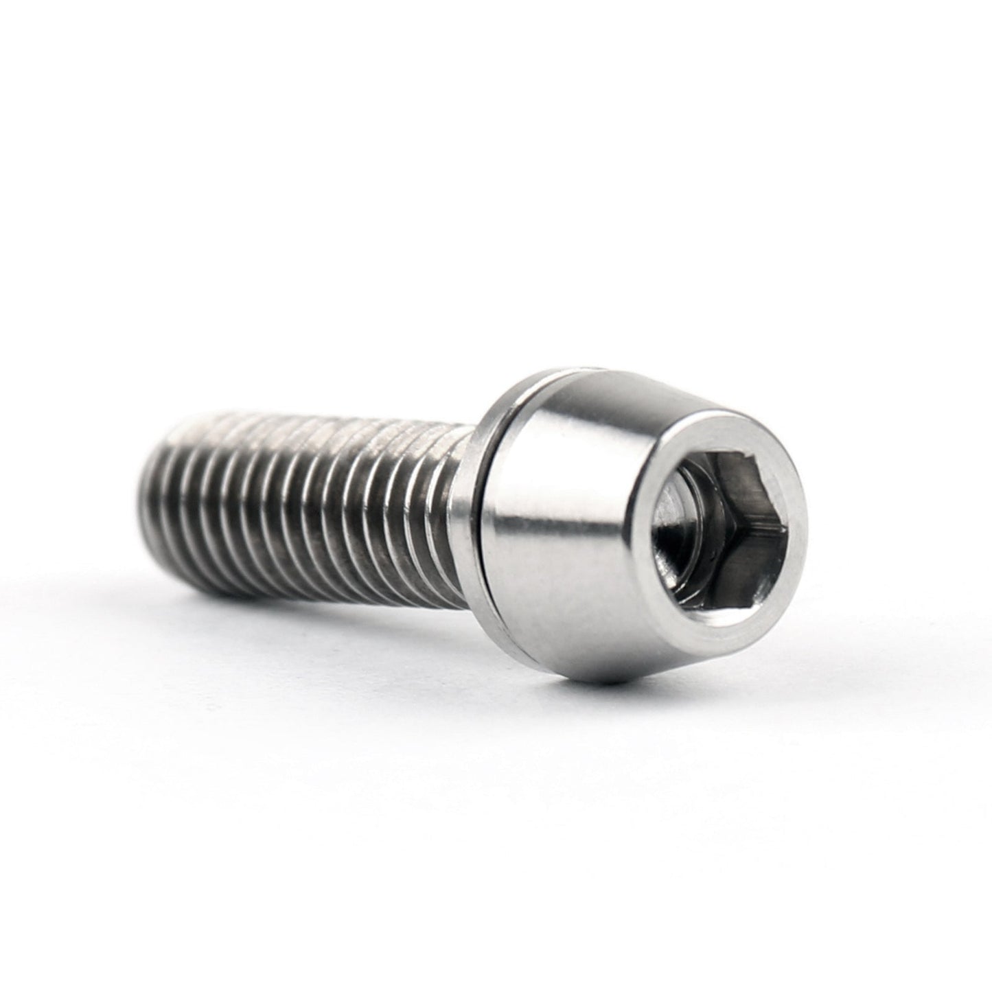 M5x16mm Titanium Ti Bolts Allex Hex Bike Stem Tapered Head Screw + Washer 4pcs T
