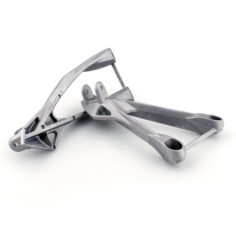 Front + Rear Foot Pegs Footrest Bracket Fit for Kawasaki ZX6R ZX636 2005-2008