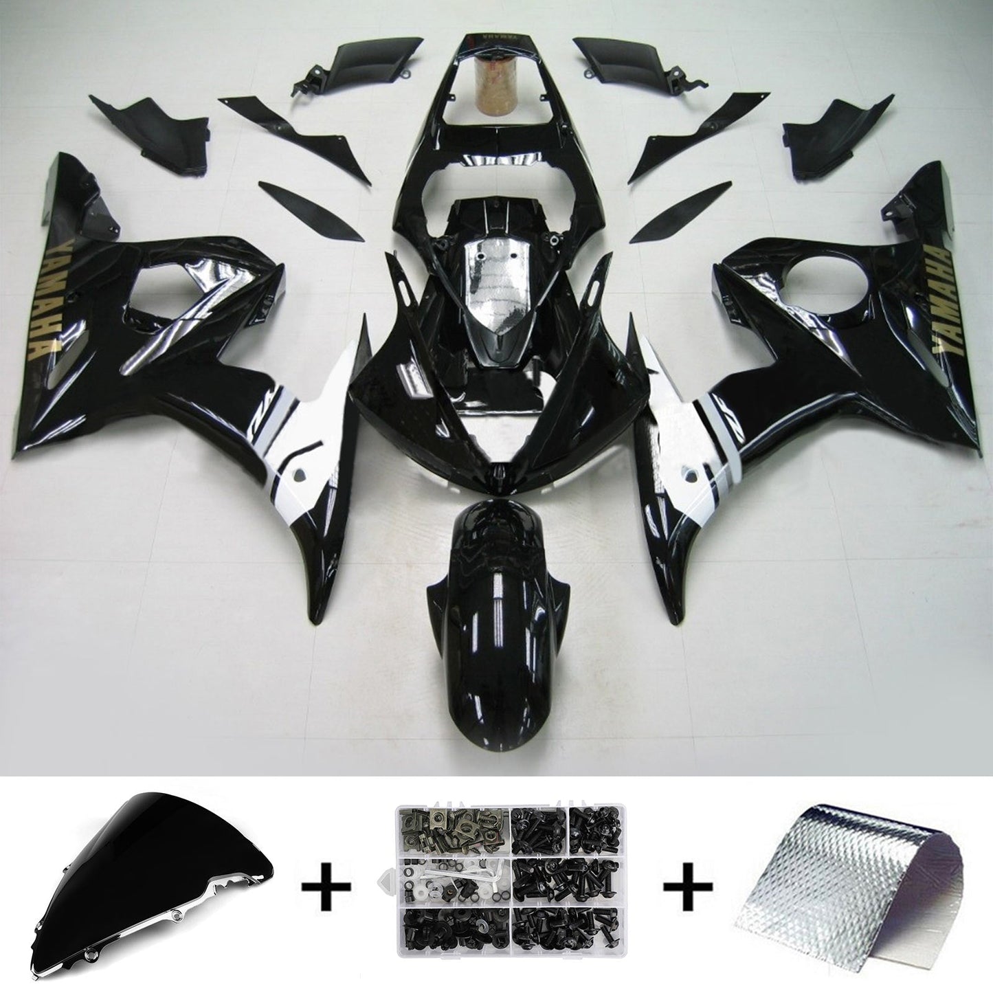 2005 Yamaha YZF 600 R6 Injection Fairing Kit Bodywork Plastic ABS #154