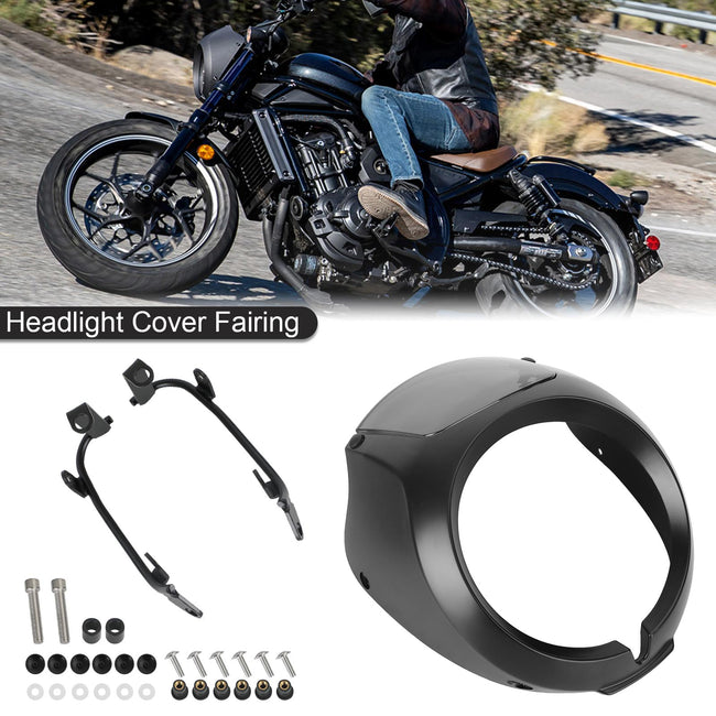 Headlight Fairing Screen Windshield Cover for Honda Rebel CMX 1100 CM1100 2021 Black