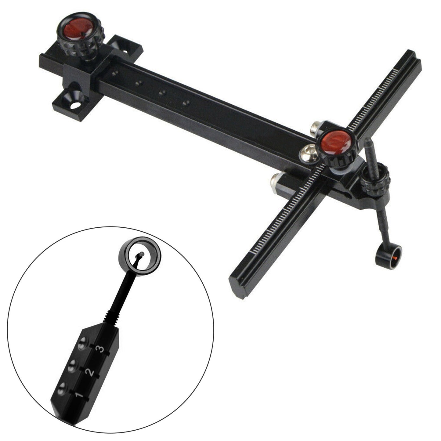 6" Archery Recurve Bow Sight Adjustable Hunting Shooting