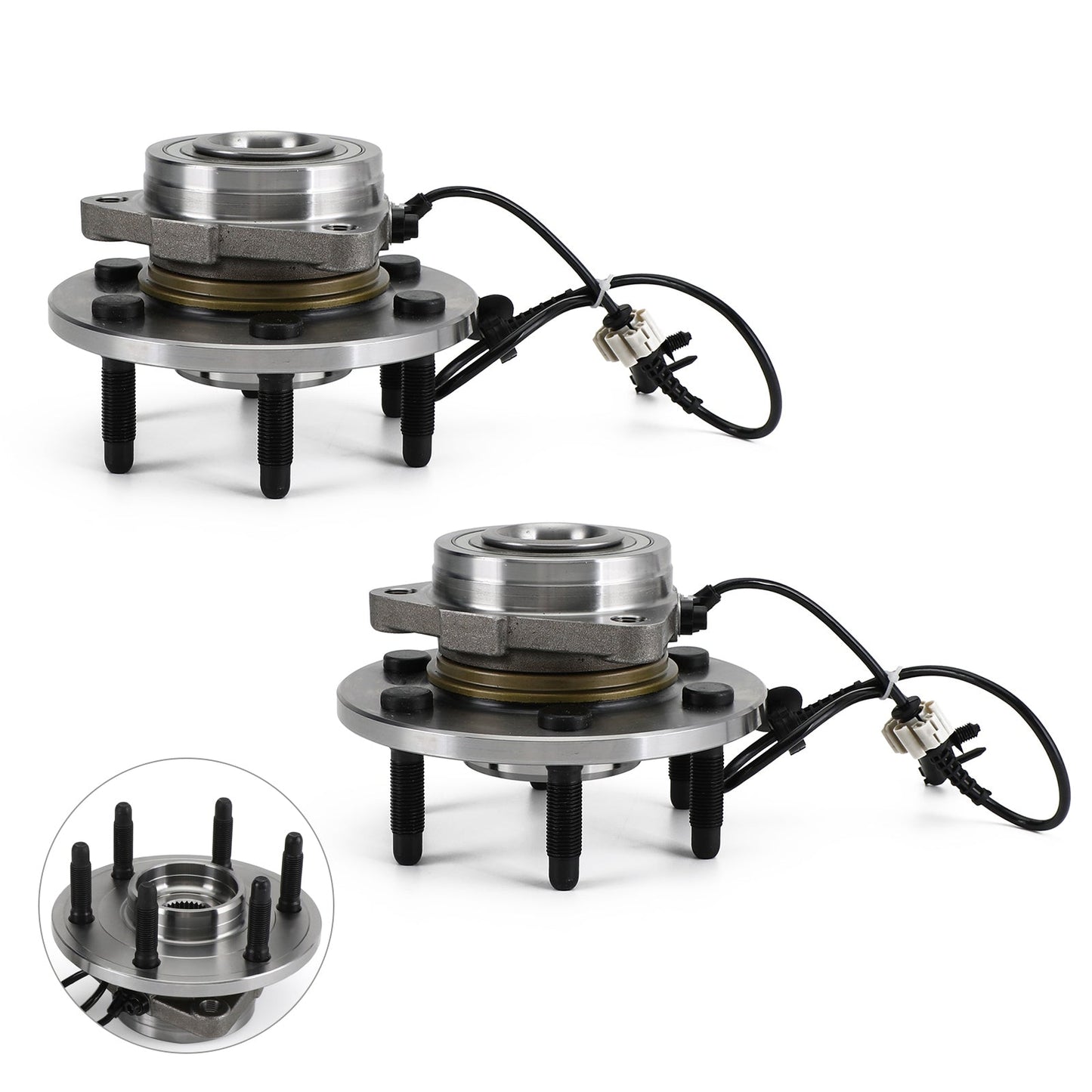 4WD 2x Front Wheel Hubs Bearings 515096 For Chevy Silverado 1500 Escalade