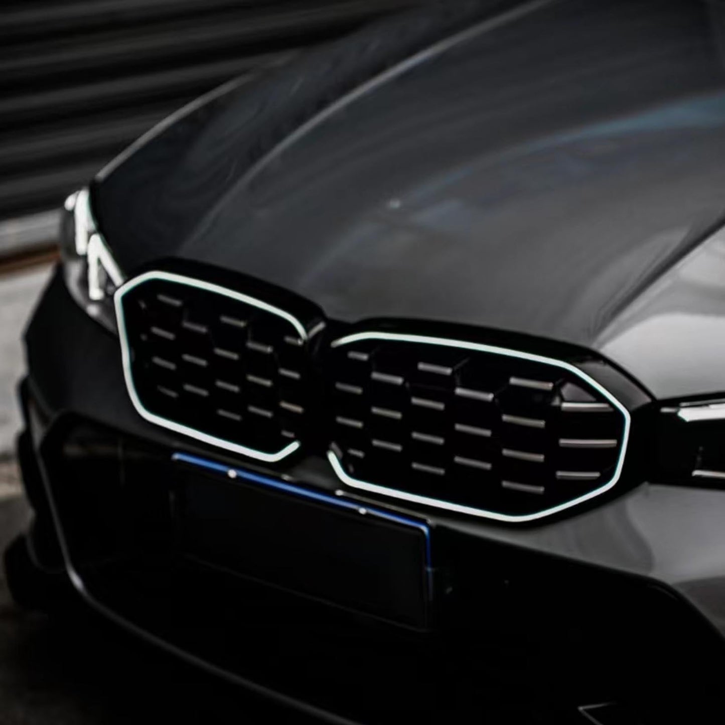 BMW 3 Series G20 G28 2023-2024 Diamond Black Silver Front Kidney Grille Mesh