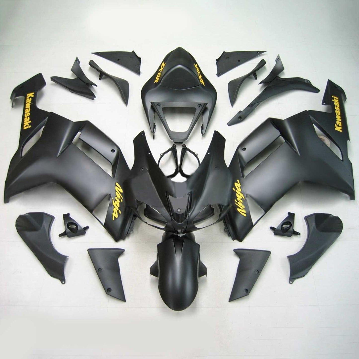 2007-2008 Kawasaki ZX6R 636 Amotopart Injection Fairing Kit Bodywork Plastic ABS #126