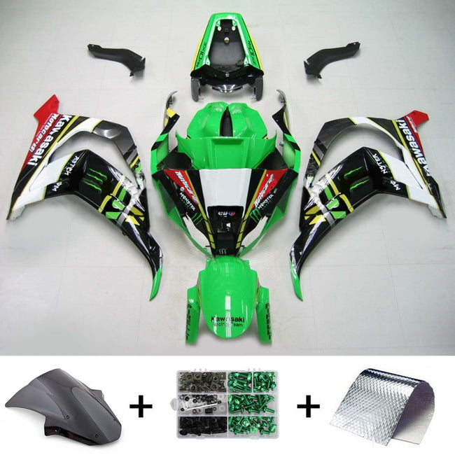 2011-2015 Kawasaki ZX10R Amotopart Injection Fairing Kit Bodywork Plastic ABS #115