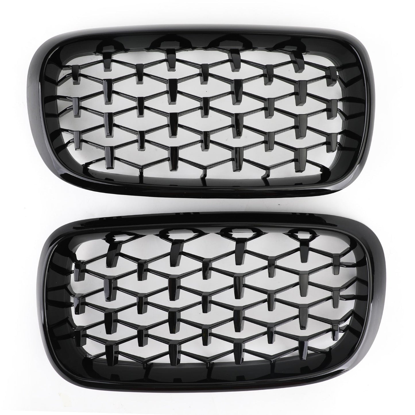 Meteor Black Front Kidney Grille Grill Fit 2014 - 2016 BMW X5 F15 Left & Right