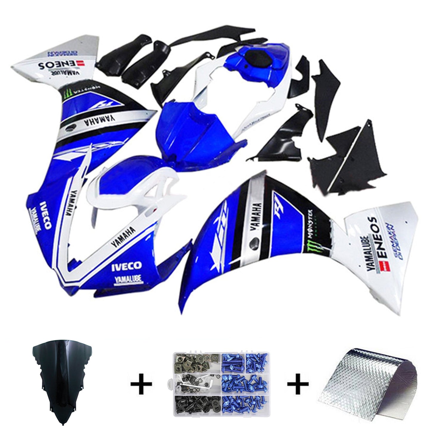 2009-2011 Yamaha YZF 1000 R1 Injection Fairing Kit Bodywork Plastic ABS#167