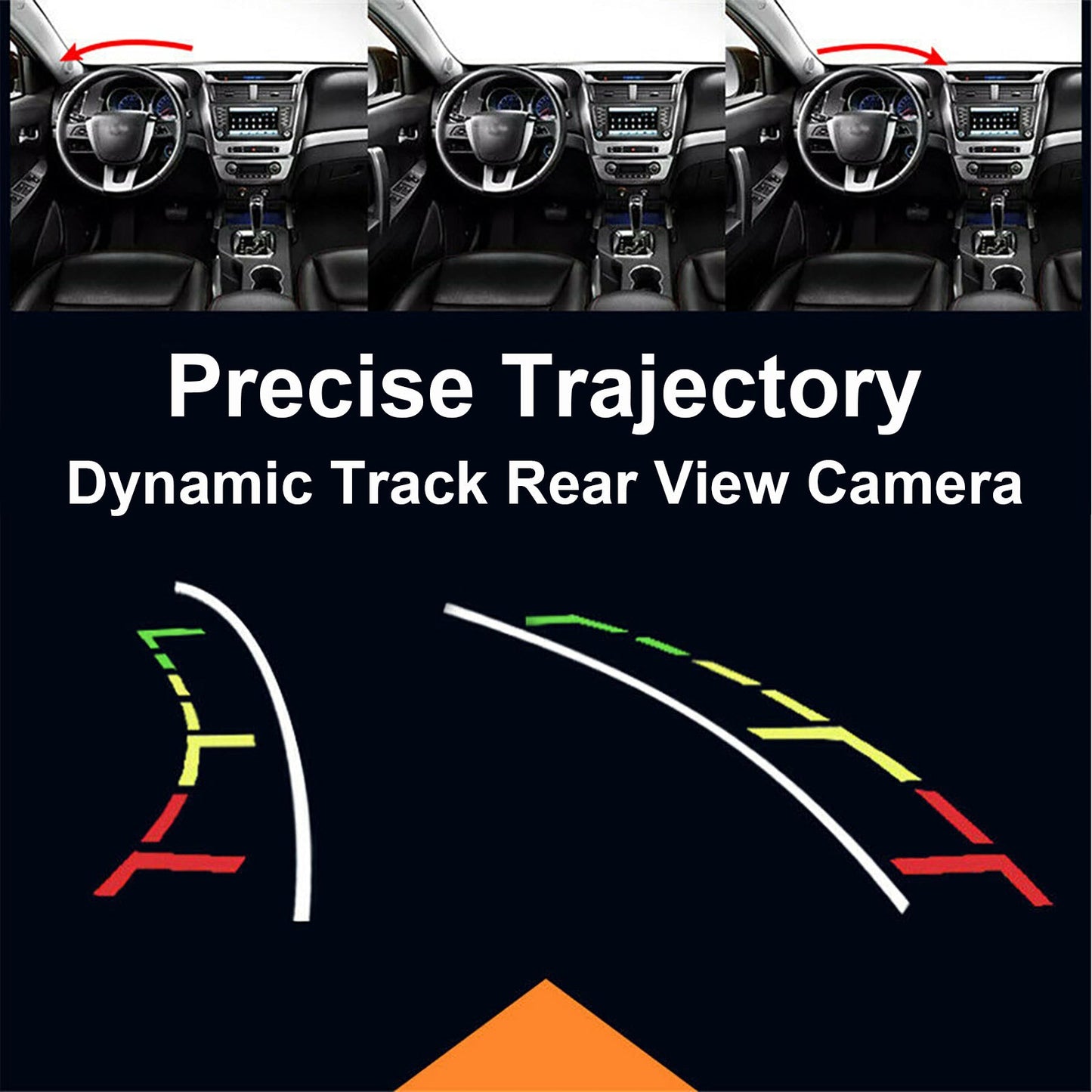 8LED Dynamic Trajectory Parking Line Truck Wireless Reversing Camera Night View