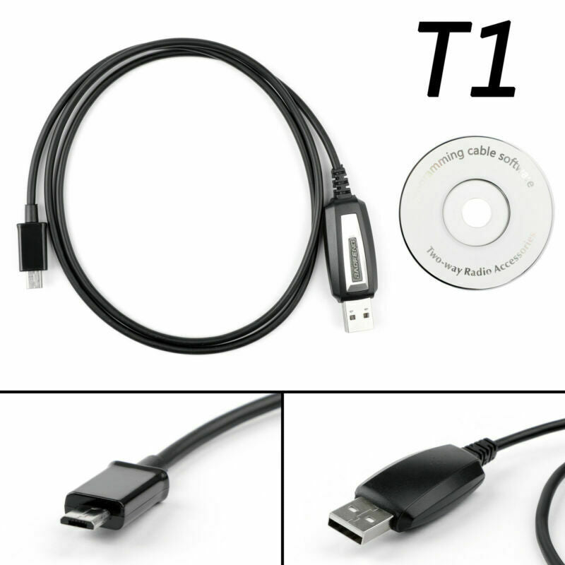 1PCS USB Programming Cable For BAOFENG BF-T1 Mini Walkie Talkie Mobile Radio