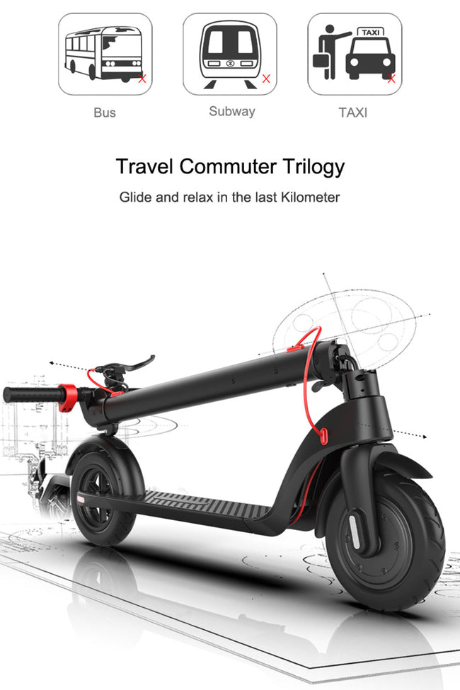 8.5" Folding Electric Scooter 350W 45KM Range For Adult City Commute