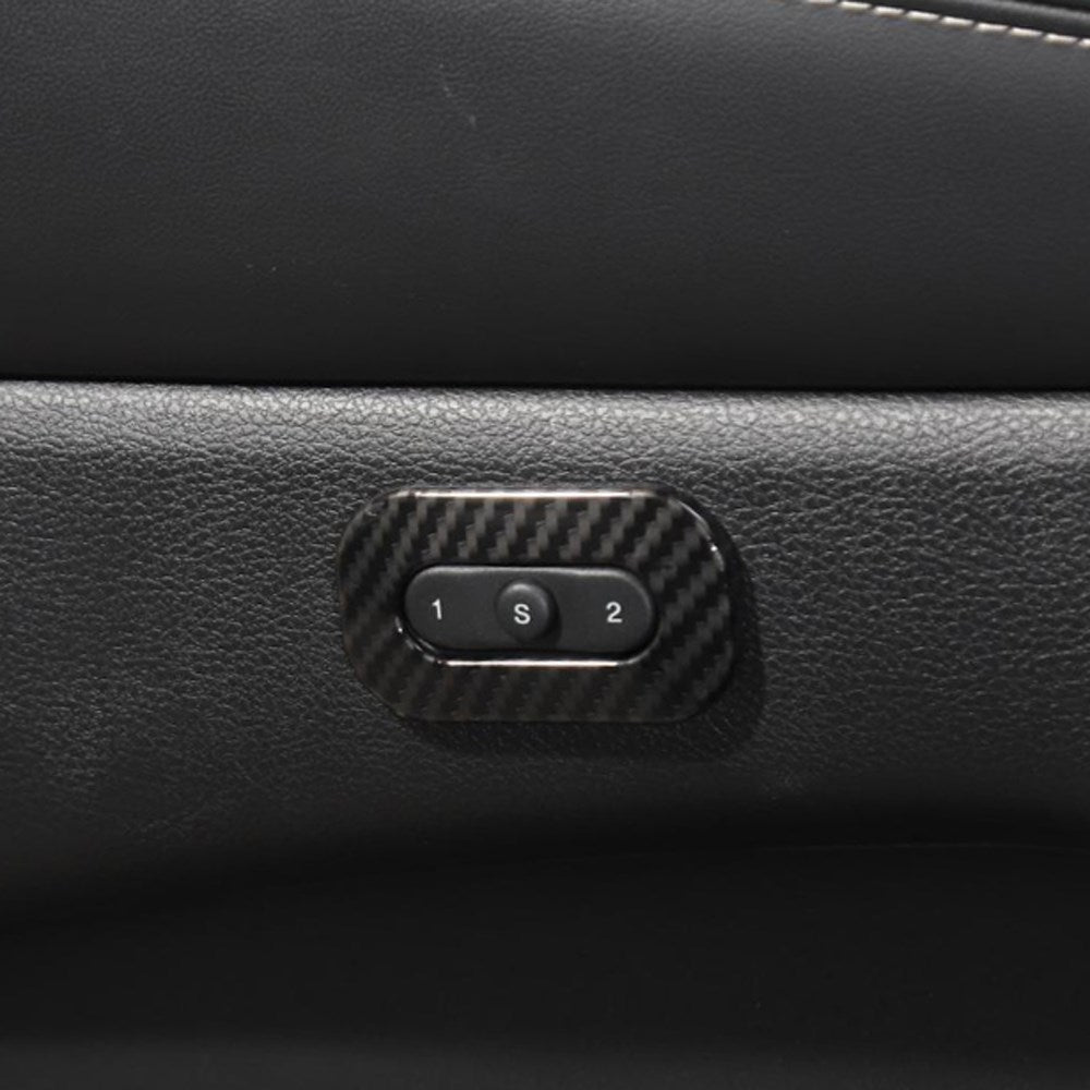Carbon Memory Seat Switch Button Cover Trim For Durango Grand Cherokee 2011+
