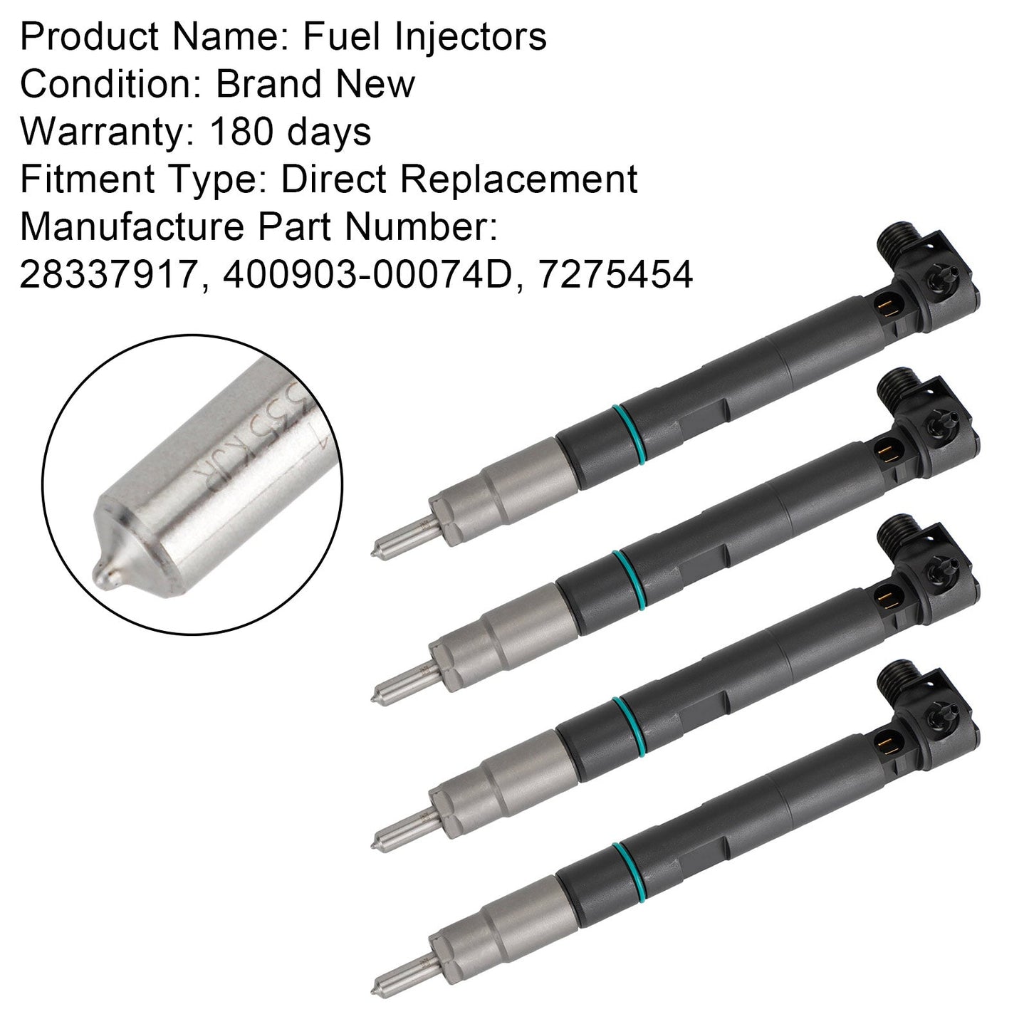 ToolCat 5600,5610 4PCS Fuel Injectors 400903-00074D 28337917 7275454