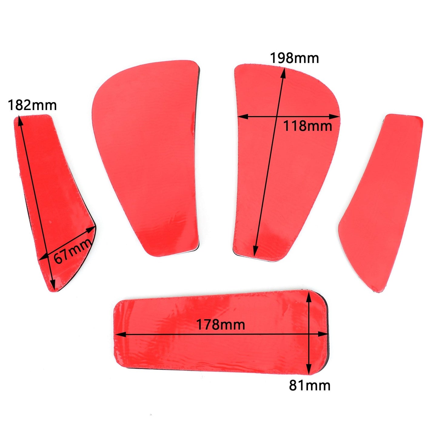 5X Side Tankpad Fuel Tank Protector Fit For Bmw R1200Rt Lc 2013-2019 Rubber
