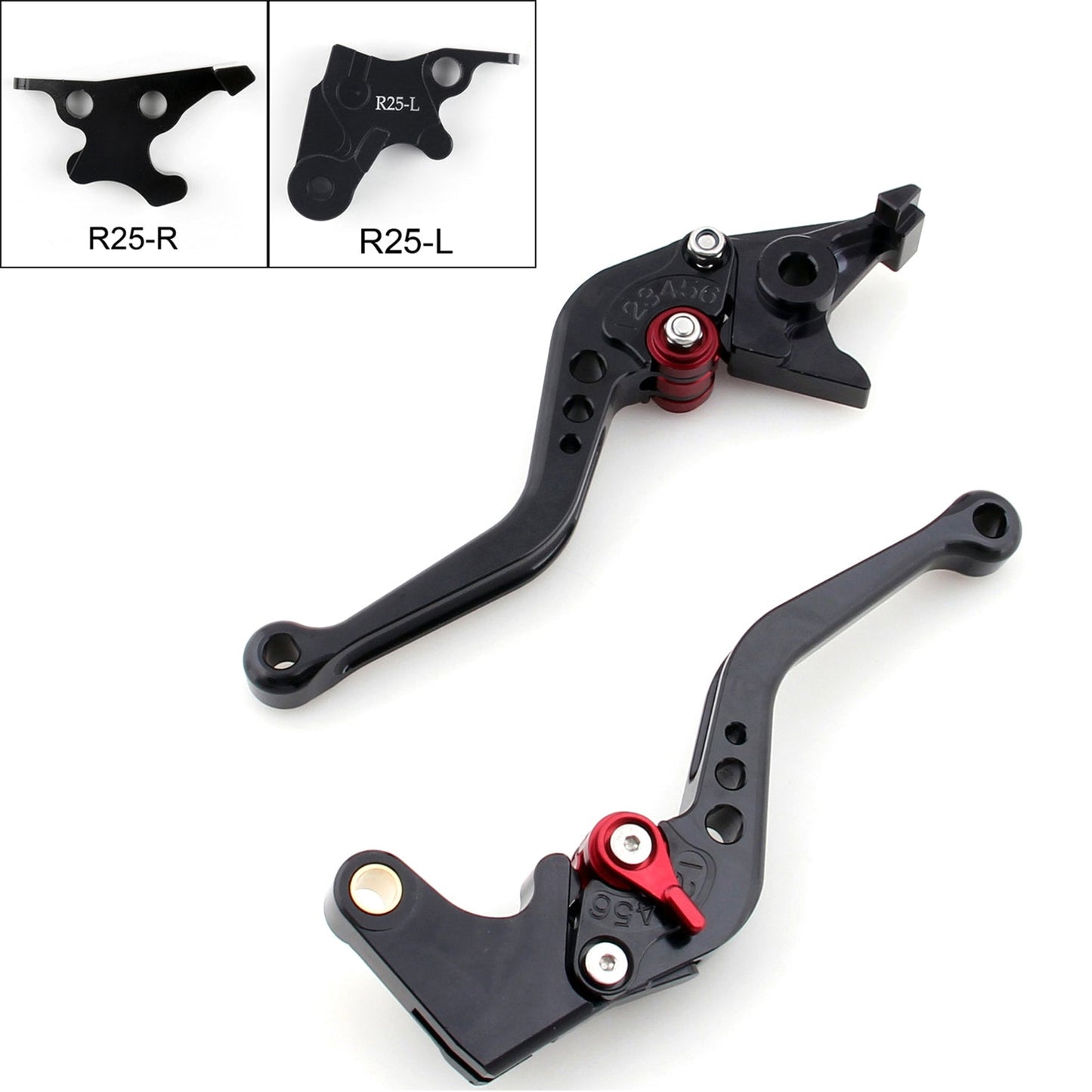 Short Brake Clutch Levers For Yamaha YZF R25 2014-2015/YZF R3 2015 Black