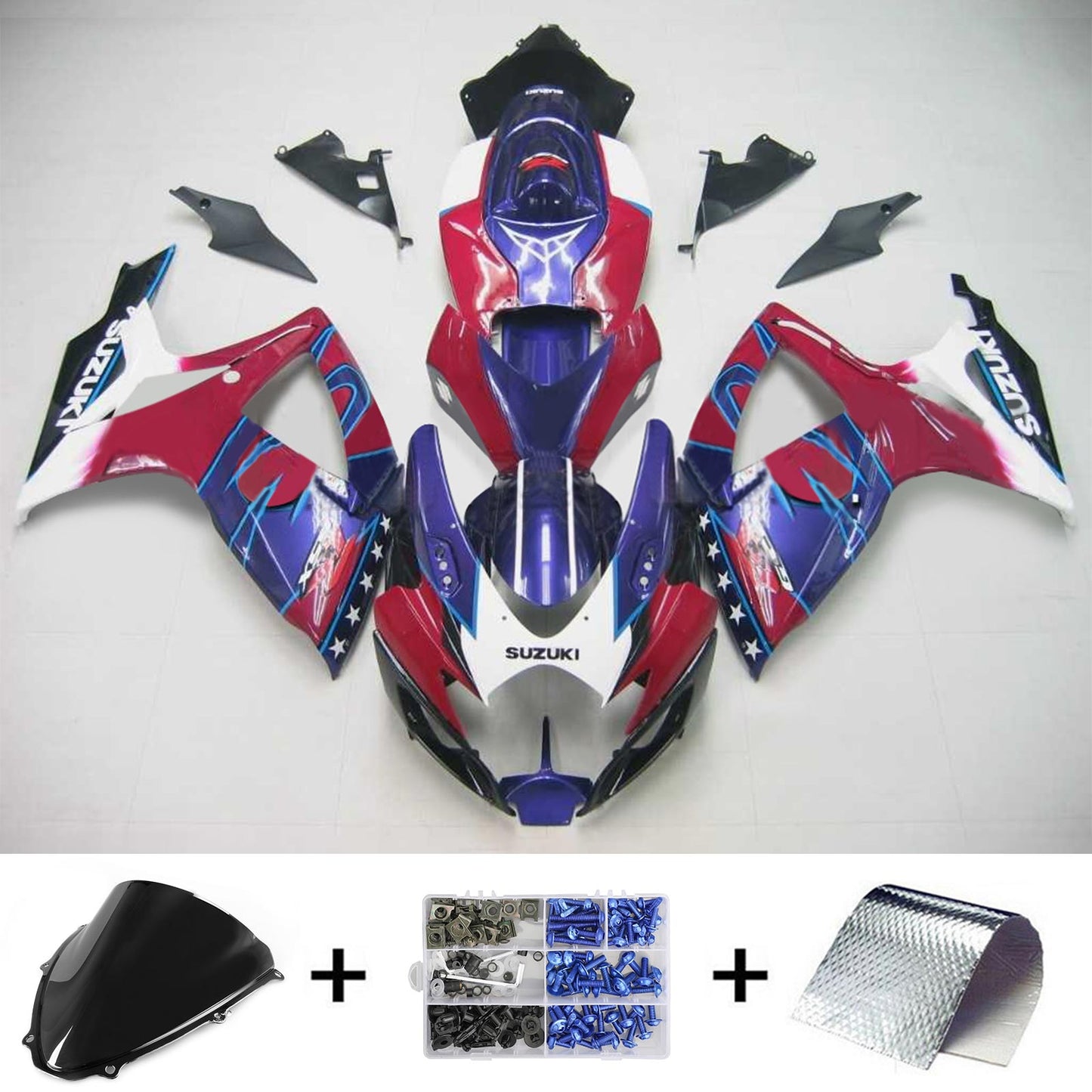 2006-2007 Suzuki GSXR 600/750 K6 Amotopart Injection Fairing Kit Bodywork Plastic ABS #137