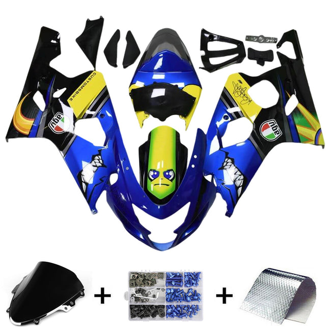 2004-2005 Suzuki GSXR 600/750 K4 Injection Fairing Kit Bodywork Plastic ABS