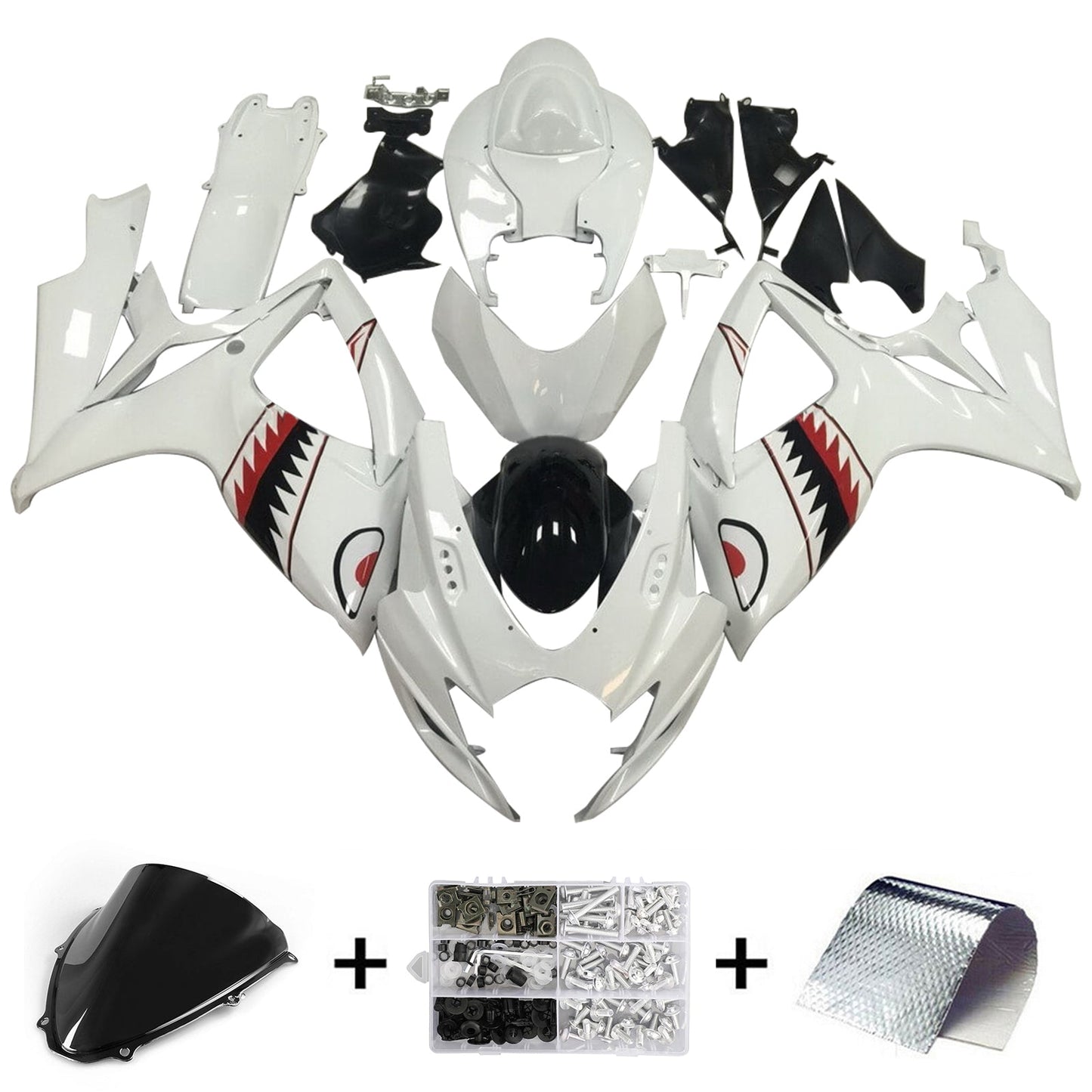 2006-2007 Suzuki GSXR 600/750 K6 Injection Fairing Kit Bodywork Plastic ABS