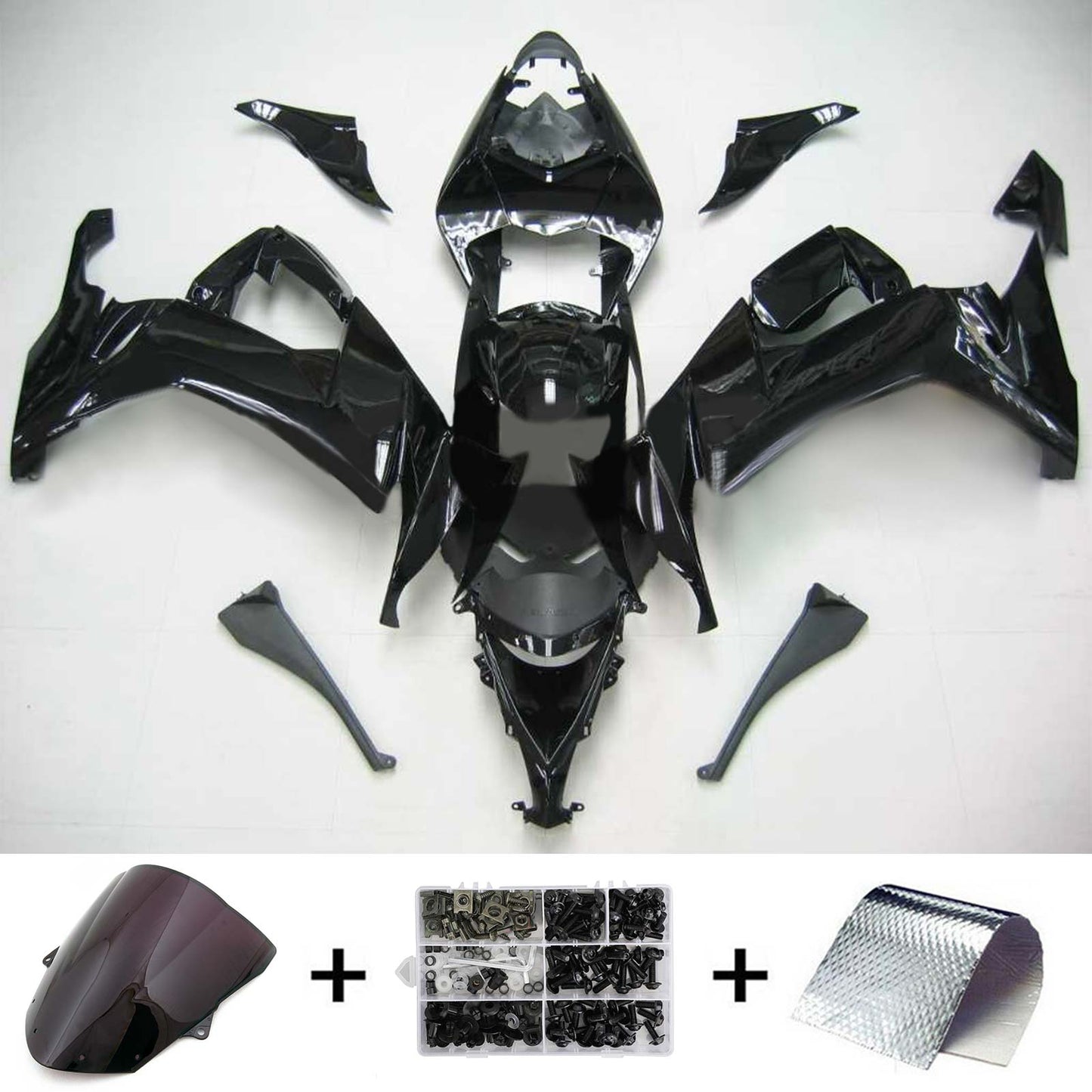 2008-2010 Kawasaki ZX10R Amotopart Injection Fairing Kit Bodywork Plastic ABS #102