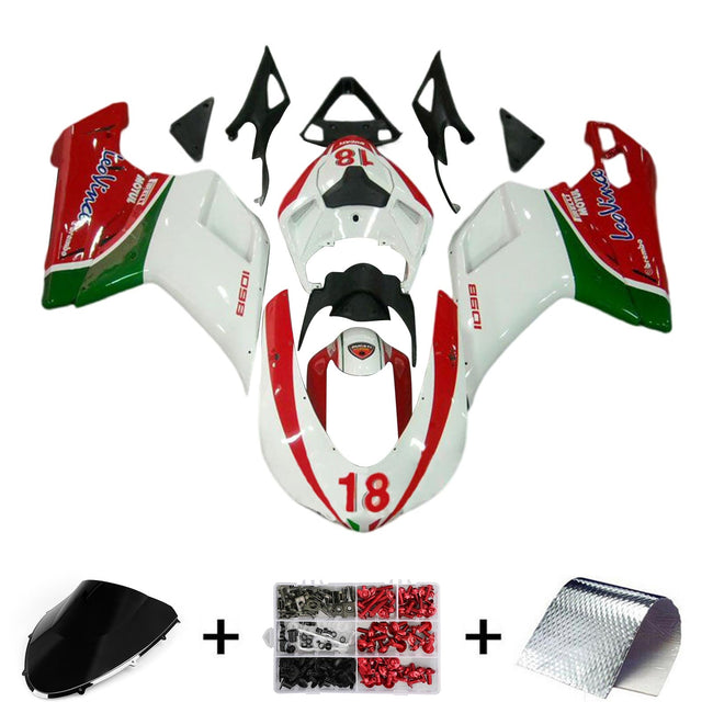 2007-2011 Ducati 1098 1198 848 Fairing Kit Bodywork ABS