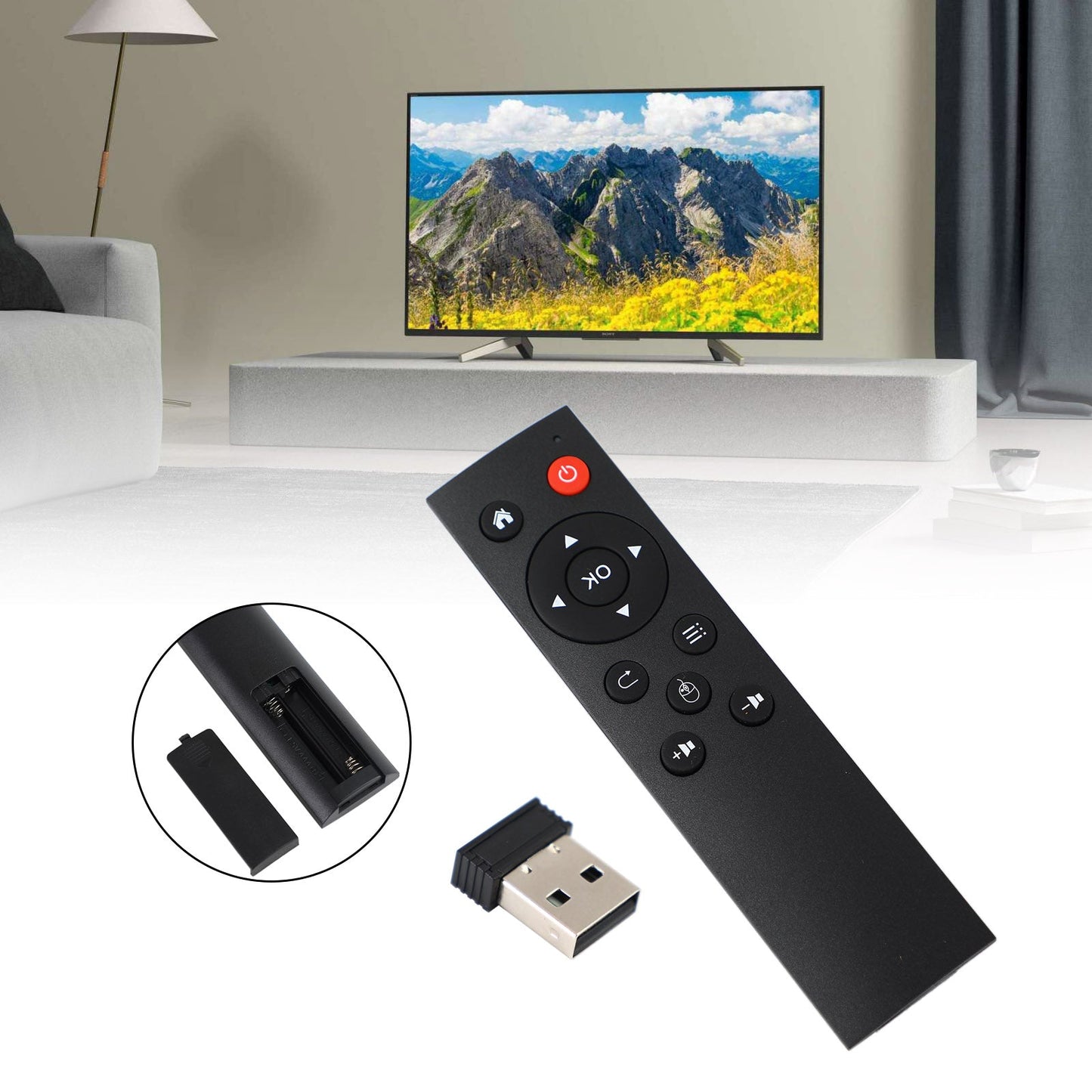 2.4G USB Mini Air Mouse Wireless Keyboard Remote Control For HTPC Smart TV Box