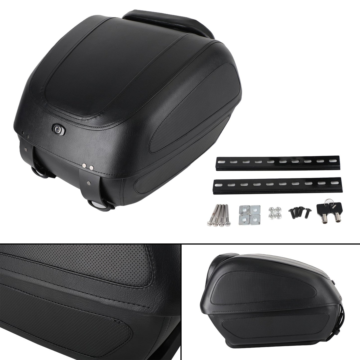 Waterproof Motorcycle Tail Bag Luggage Pack Seat Rear Storage Saddle Large Bag