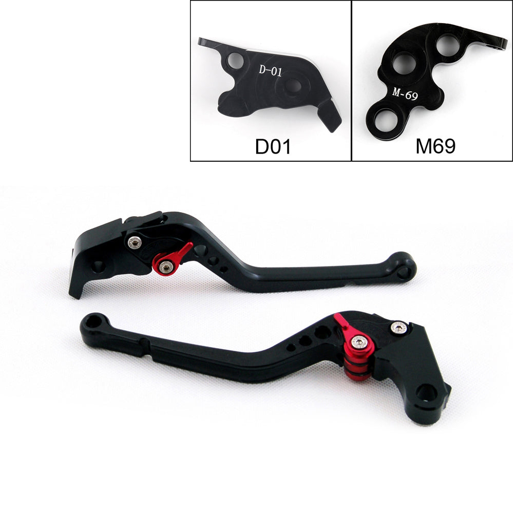 Long Brake Clutch Levers For KTM 990 SMR/SMT 2009-2013 (D01/M69) Black