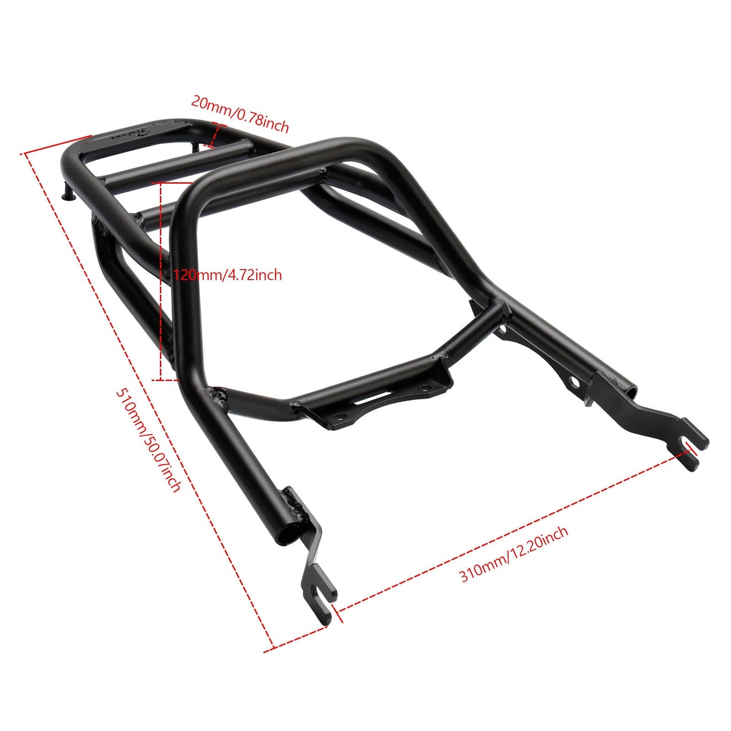 2022 2023 Honda Dax 125 ST 125 Tube Rear Rack Luggage Carry Rack Black