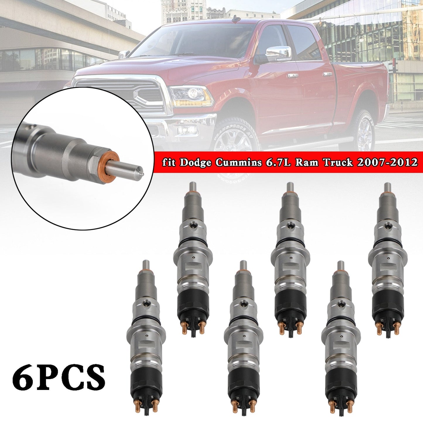 1PCS Common Rail Diesel Fuel Injector fit Dodge Cummins 6.7L Ram Truck 2007-2012