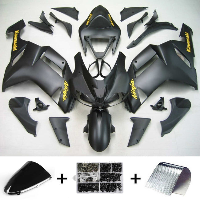 2007-2008 Kawasaki ZX6R 636 Amotopart Injection Fairing Kit Bodywork Plastic ABS #126