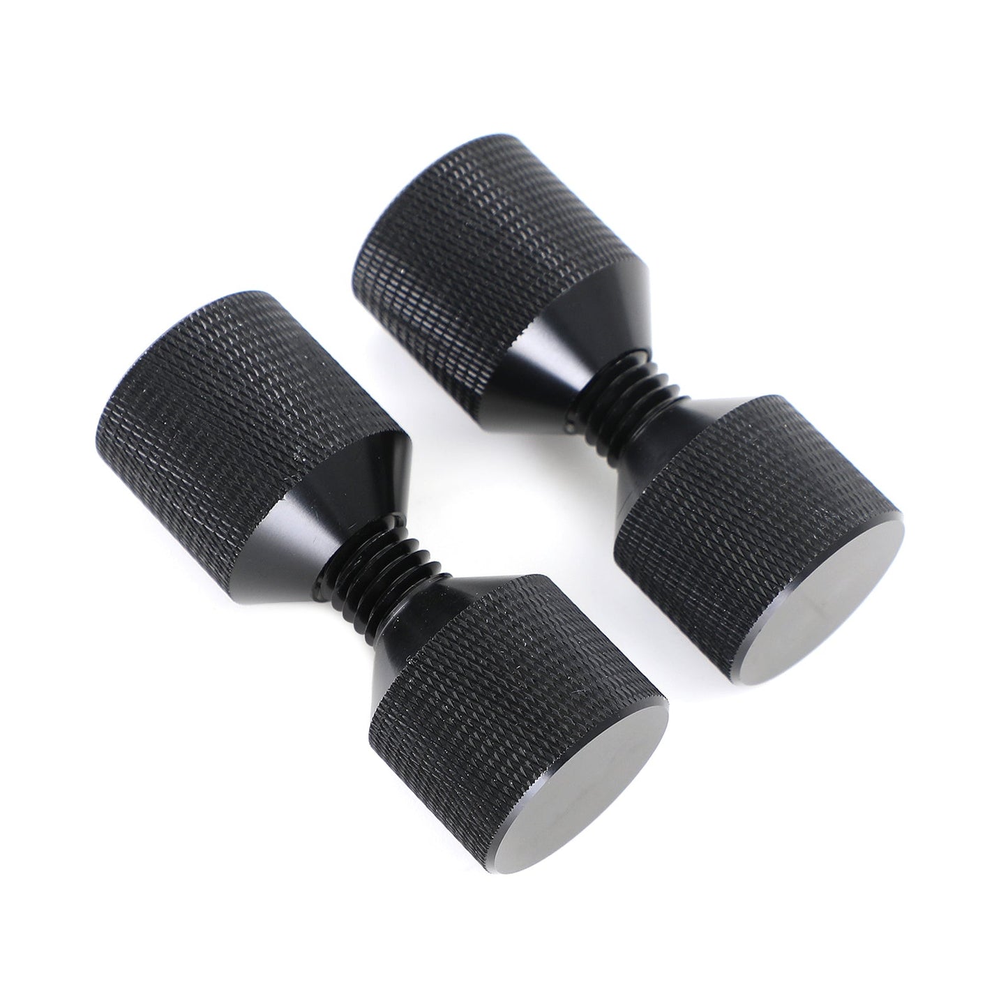 1-1/8" Two Hole Pins Small Aluminum Knurled With Removable Threads