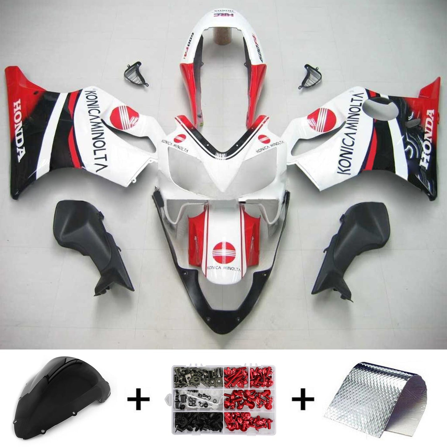 2004-2007 Honda CBR600 F4i Amotopart Injection Fairing Kit Bodywork Plastic ABS #111