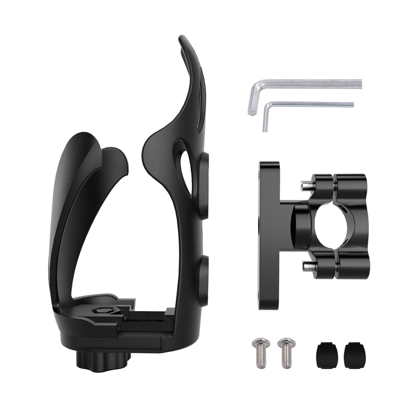 Motor Adjustable Handlebar Cup Holder Bottle Mount Bracket Black A For Scooter