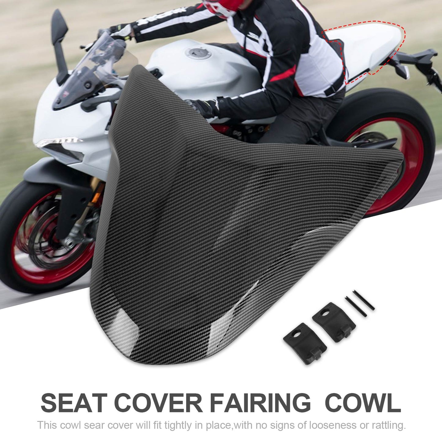 Tail Rear Seat Cover Fairing Cowl For DUCATI Supersport 939 950 All Year Black