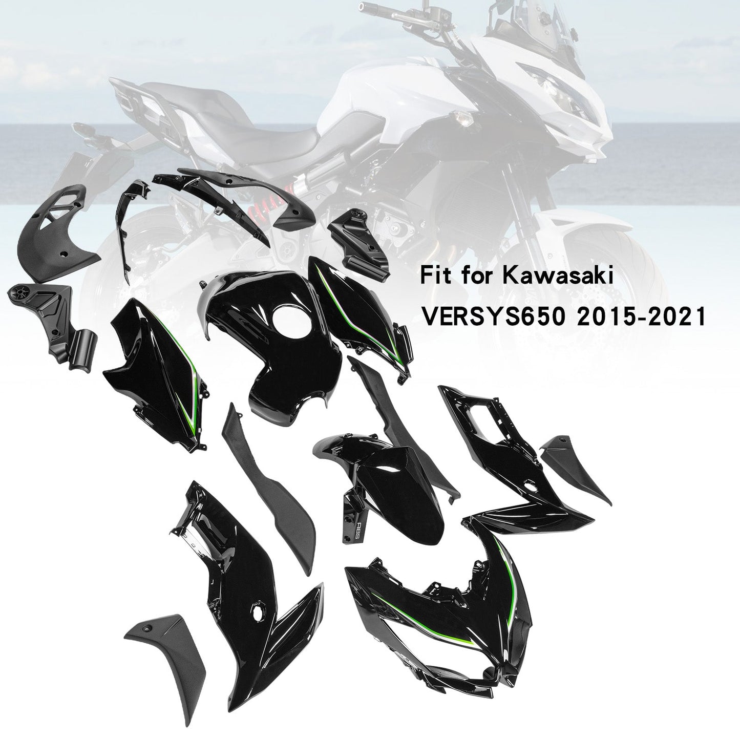 2015-2021 Kawasaki VERSYS650 Fairing Kit Bodywork Plastic ABS