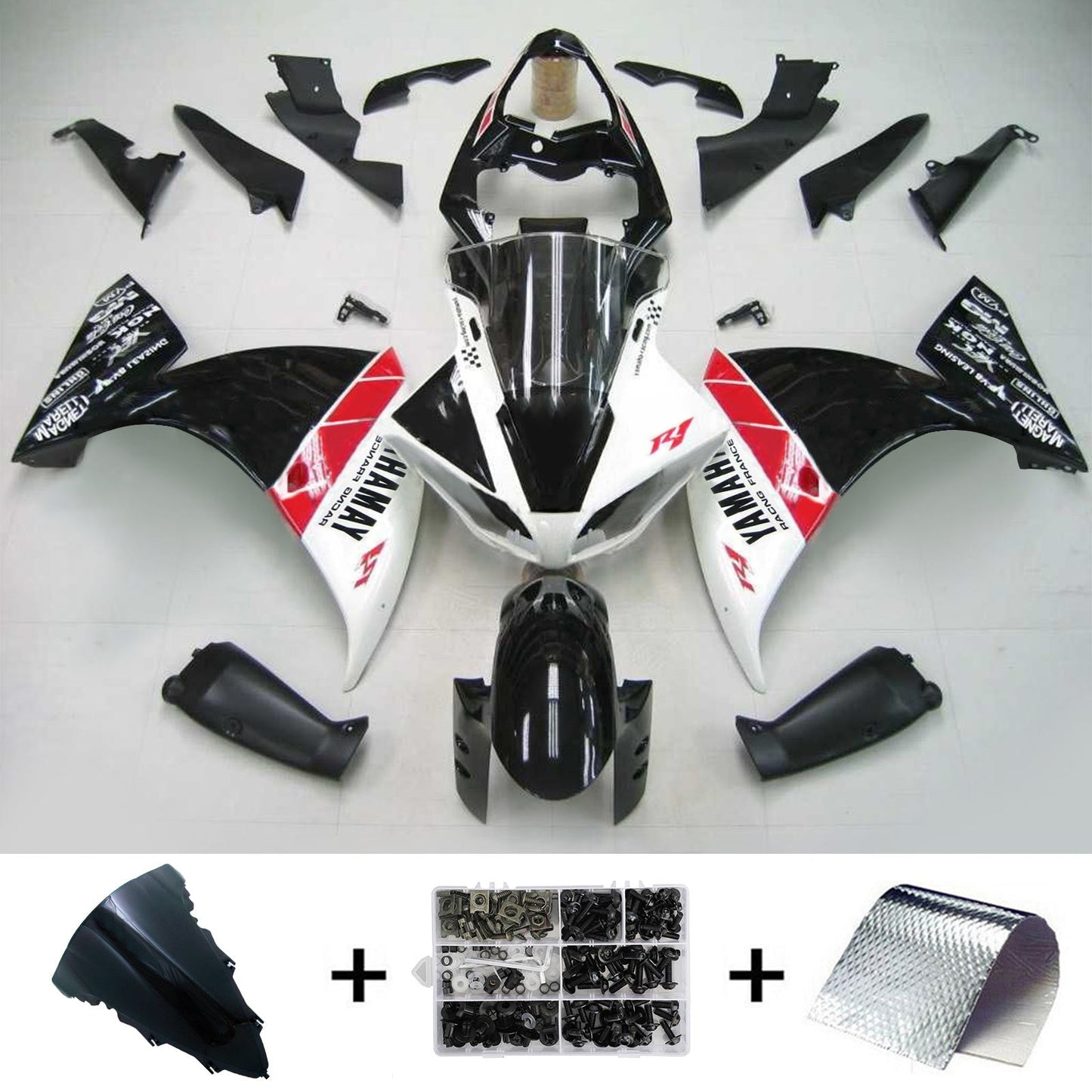 2012-2014 Yamaha YZF 1000 R1 Amotopart Injection Fairing Kit Bodywork Plastic ABS #120