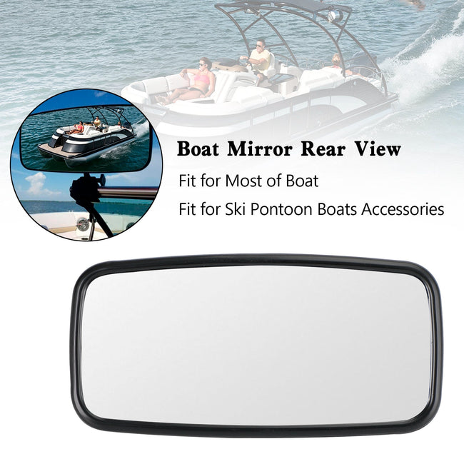 Ski Pontoon Boats Accessories Marine Boat Rear View Mirror Mount Bracket 6"x13"