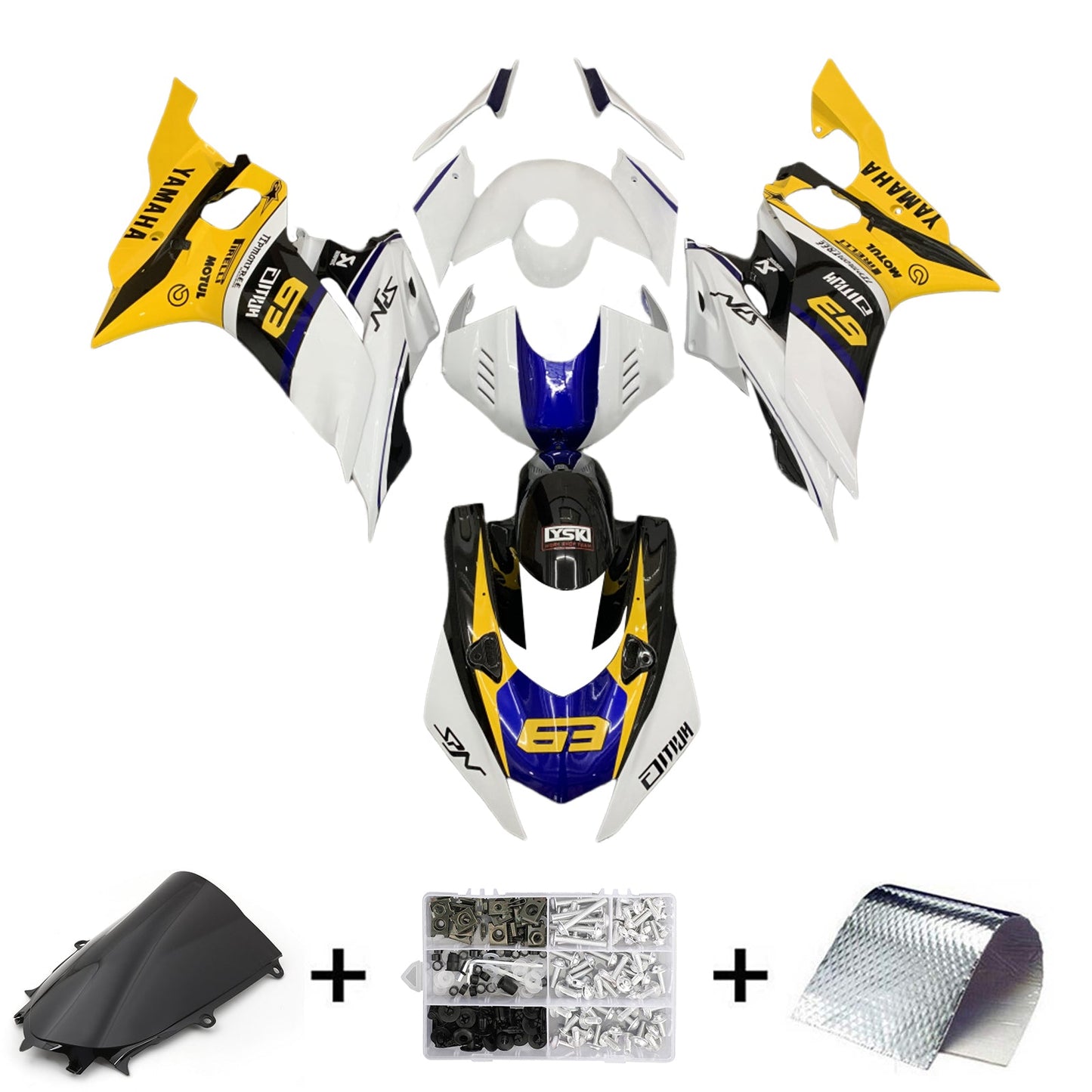 2017-2022 Yamaha YZF-R6 Fairing Kit Bodywork Plastic ABS