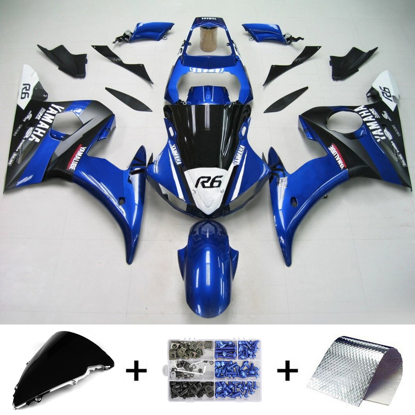 2003-2004 Yamaha YZF 600 R6/R6S Injection Fairing Kit Bodywork Plastic ABS #156