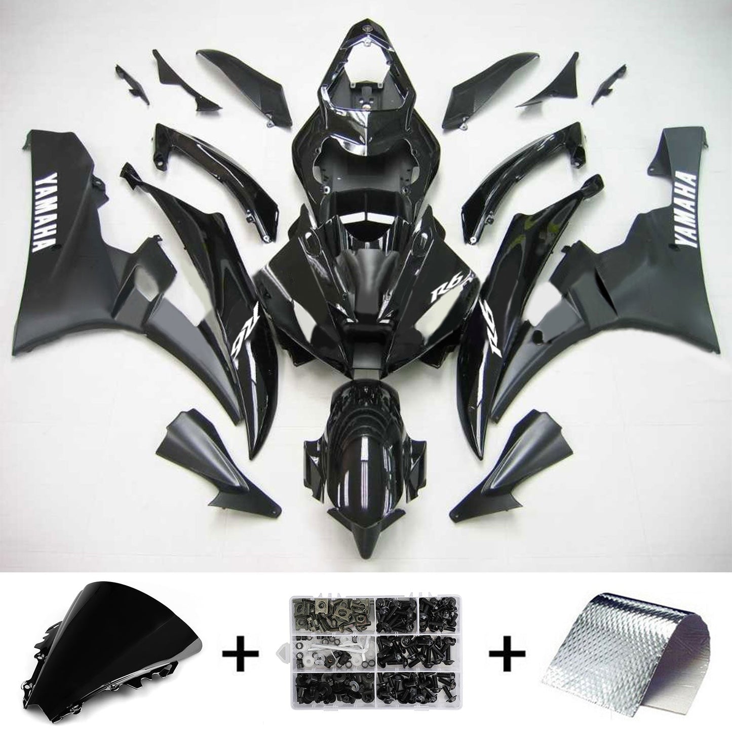 2006-2007 Yamaha YZF 600 R6 Amotopart Injection Fairing Kit Bodywork Plastic ABS #107