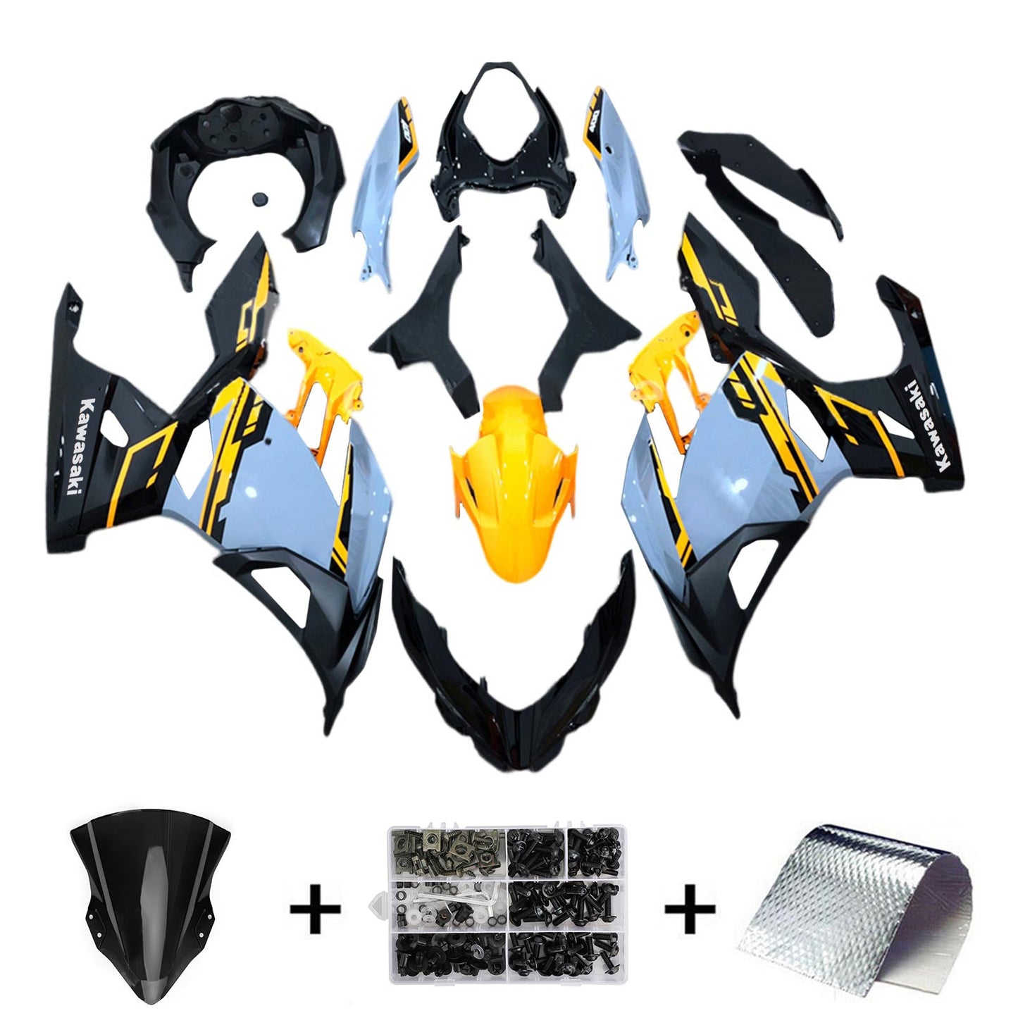 2018-2023=4 Kawasaki EX400 Ninja400 Fairing Kit Bodywork Plastic ABS
